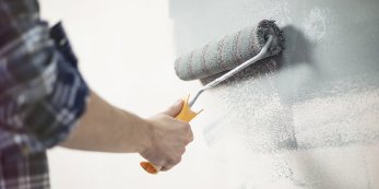 Painter with a roller